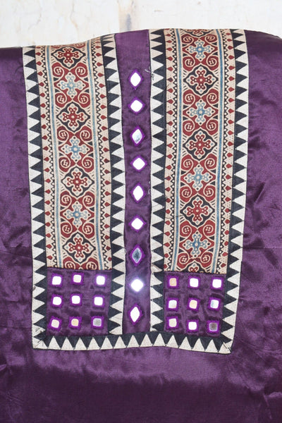 Mashru Silk Patchwork Kurtis Plus Size