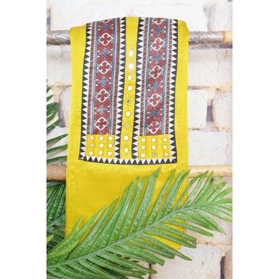 Mashru Silk Patchwork Kurtis Plus Size