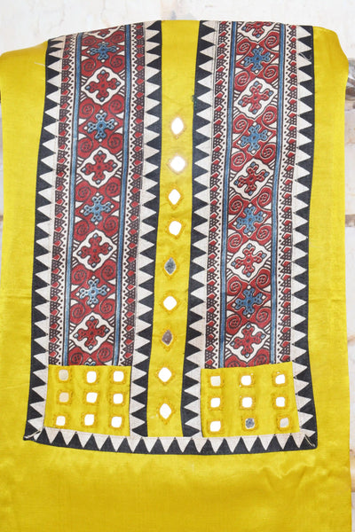 Mashru Silk Patchwork Kurtis Plus Size