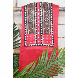 Mashru Silk Patchwork Kurtis Plus Size