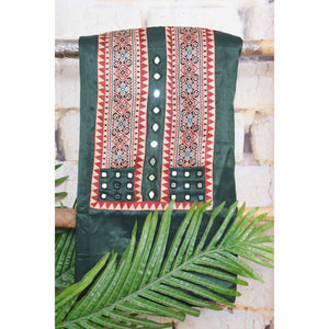 Mashru Silk Patchwork Kurtis Plus Size