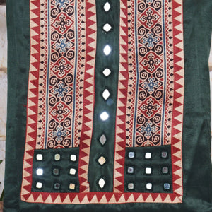 Mashru Silk Patchwork Kurtis Plus Size