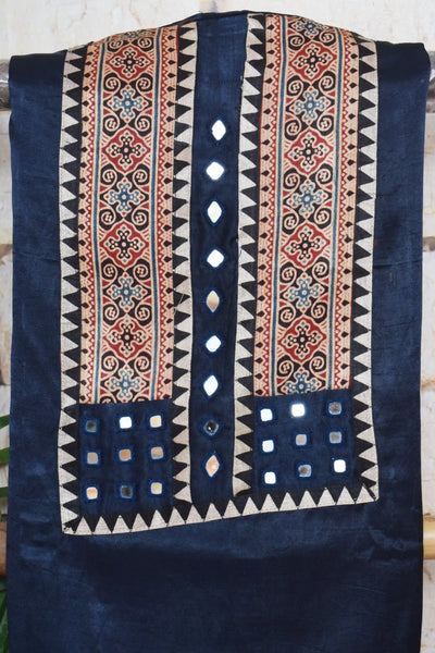 Mashru Silk Patchwork Kurtis Plus Size