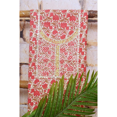 Jaipuri Hand Embroidered Cotton Kurti - SSEthnics