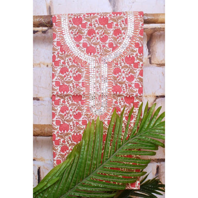 Jaipuri Hand Embroidered Cotton Kurti - SSEthnics