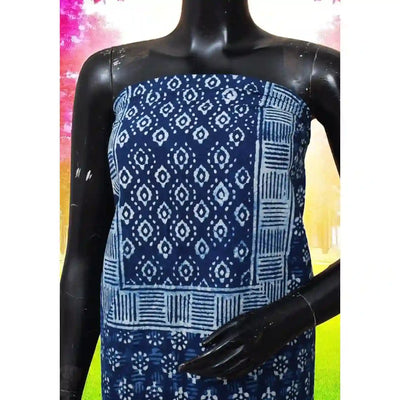 Indigo Mirror Work Kurti Fabric