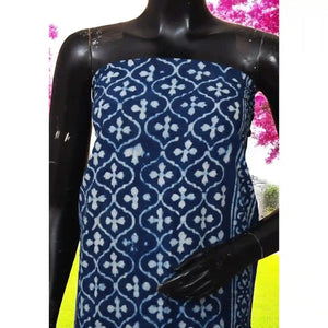 Indigo Mirror Work Kurti Fabric