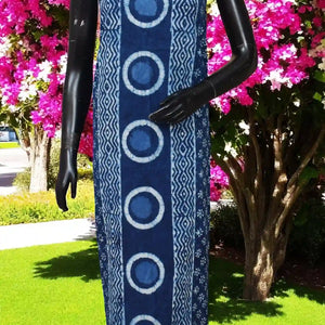 Indigo Mirror Work Kurti Fabric