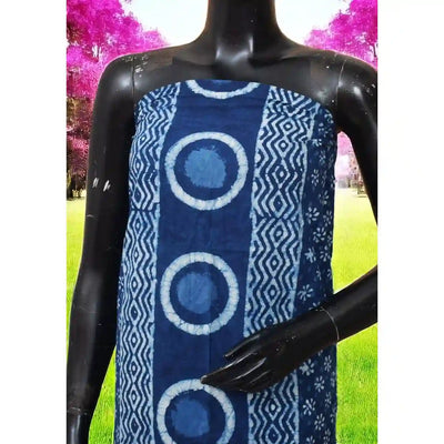 Indigo Mirror Work Kurti Fabric