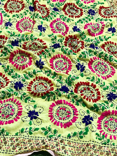 Phulkari Hand Embroidered Dupatta