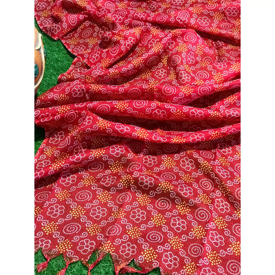 Rajasthani Kota Dupatta with Bandhani & Leheriya Designs
