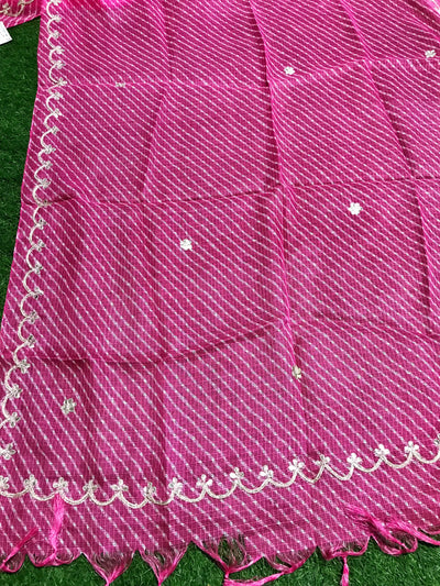 Rajasthani Kota Dupatta with Bandhani & Leheriya Designs