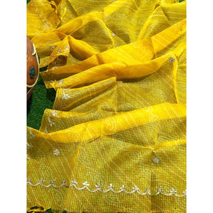 Rajasthani Kota Dupatta with Bandhani & Leheriya Designs