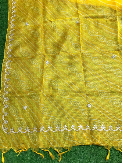 Rajasthani Kota Dupatta with Bandhani & Leheriya Designs