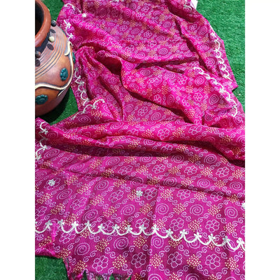 Rajasthani Kota Dupatta with Bandhani & Leheriya Designs
