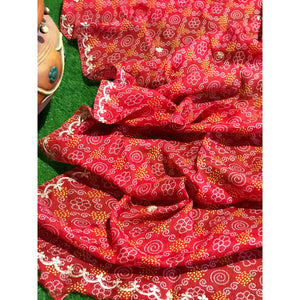 Rajasthani Kota Dupatta with Bandhani & Leheriya Designs