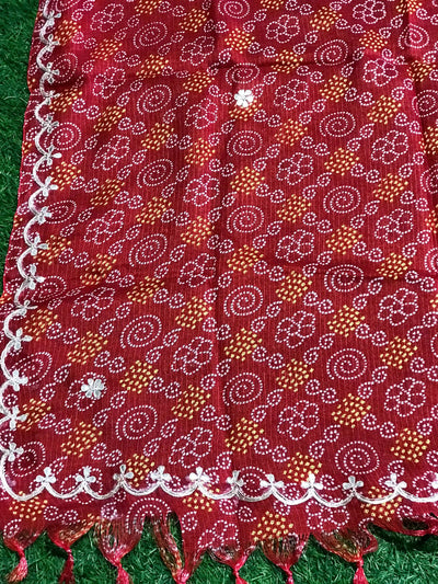 Rajasthani Kota Dupatta with Bandhani & Leheriya Designs