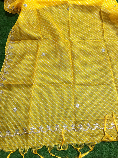 Rajasthani Kota Dupatta with Bandhani & Leheriya Designs