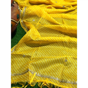 Rajasthani Kota Dupatta with Bandhani & Leheriya Designs