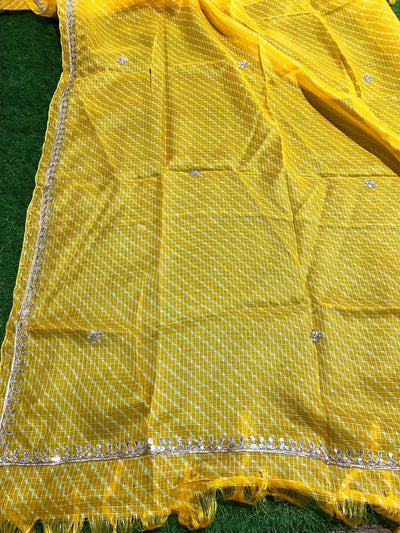 Rajasthani Kota Dupatta with Bandhani & Leheriya Designs