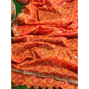 Rajasthani Kota Dupatta with Bandhani & Leheriya Designs