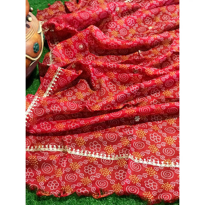Rajasthani Kota Dupatta with Bandhani & Leheriya Designs