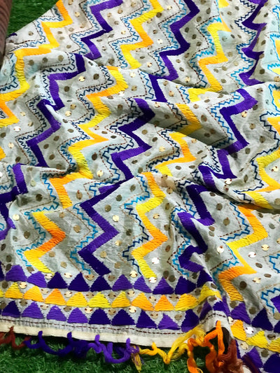 Phulkari Hand Embroidered Dupatta