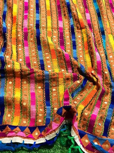 Phulkari Hand Embroidered Dupatta