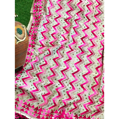 Phulkari Hand Embroidered Dupatta