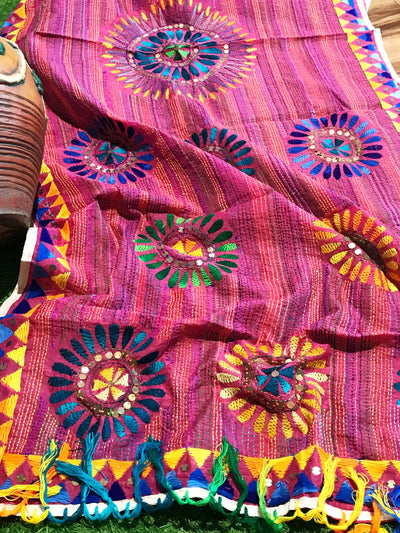 Phulkari Hand Embroidered Dupatta