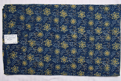 Blue Ajrakh Special Triple Block Cotton Fabric