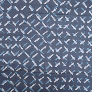 Indigo Dabu Block Print Cotton Fabric