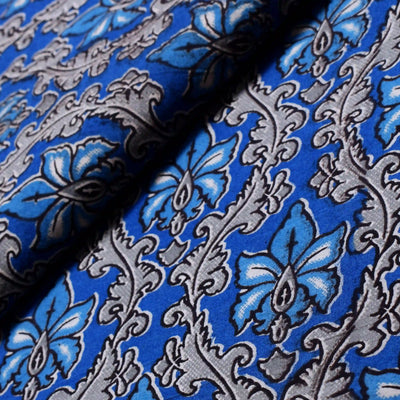 Kalamkari screen print cotton fabric with quirky Andhra-inspired motifs