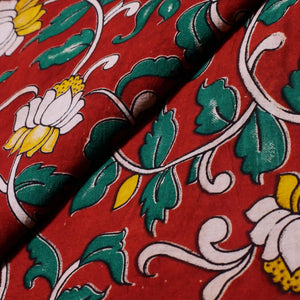 Kalamkari screen print cotton fabric with quirky Andhra-inspired motifs