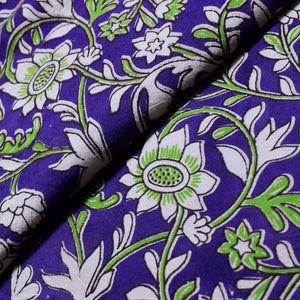 Kalamkari screen print cotton fabric with quirky Andhra-inspired motifs