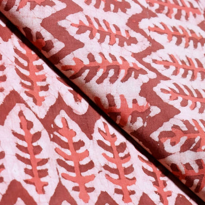 Rust Dabu Special Hand Block Print Fabric (Cut Piece 1.5 Meter)