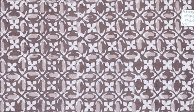 Grey Dabu Special Hand Block Print Fabric (Cut Piece 2.45 Meter)