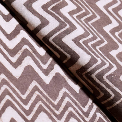 Grey Dabu Special Hand Block Print Fabric