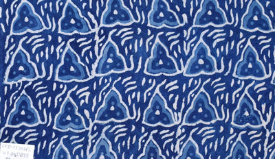 Indigo Dabu Special Hand Block Print Fabric (Cut Piece 1.5 Meter)