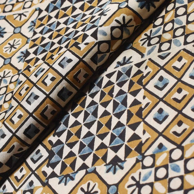 Ajrakh Modal Silk Fabric