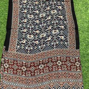 Ajrakh Modal Silk Stole - SSEthnics