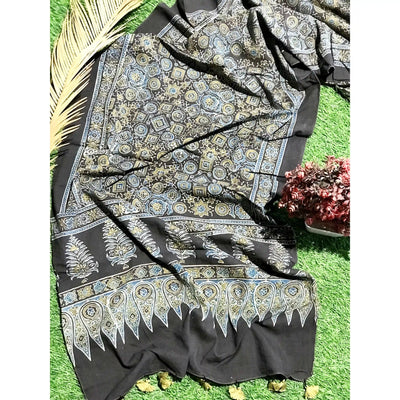 Ajrakh Block Print Cotton Stole