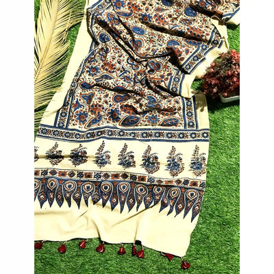 Ajrakh Block Print Cotton Stole