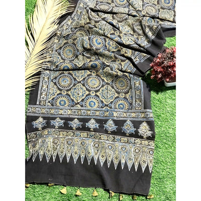 Ajrakh Block Print Cotton Stole