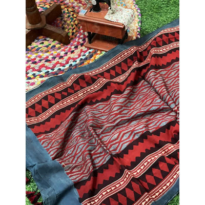 Ajrakh Mul Cotton Stole