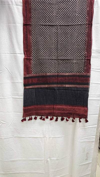Ajrakh Mul Cotton Stole
