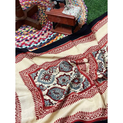 Ajrakh Mul Cotton Stole