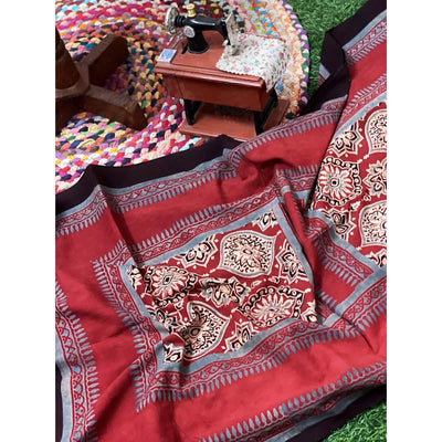 Ajrakh Mul Cotton Stole