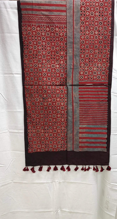 Ajrakh Mul Cotton Stole