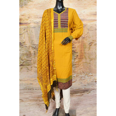Ajrakh Patchwork Cotton Suit